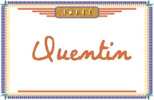 Quentin的手写英文