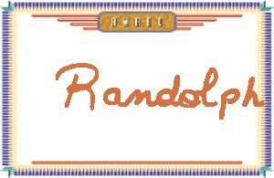 Randolph的手写英文